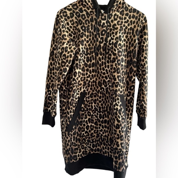 Michael Kors Leopard Hoodie Dress New With Tag - Picture 1 of 9